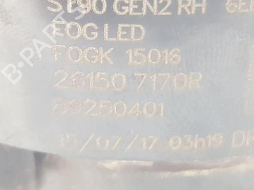 Right front fog light RENAULT CLIO IV (BH_) 0.9 TCe 90 (BHNF, BHMA, BHMH, BHJK, BHJR) | BP27353240C31 