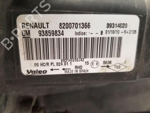 Right headlight RENAULT TRAFIC II Van (FL) 2.0 dCi 115 (FL01, FL0U, FL00, FL0H, FL0M) | BP28827646C29 
