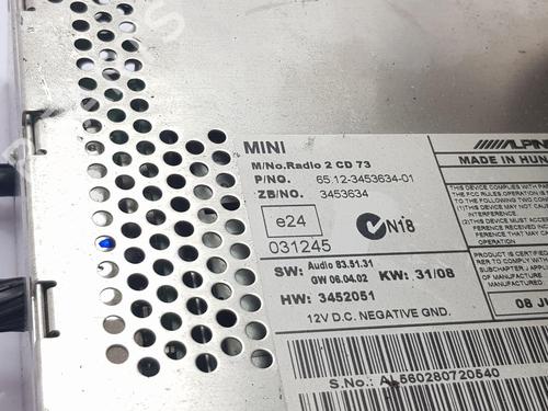 Radio MINI MINI (R56) Cooper D | BP28800298E6 