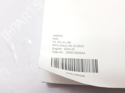 Other VW POLO VI (AW1, BZ1, AE1)  | BP29440120O1 
