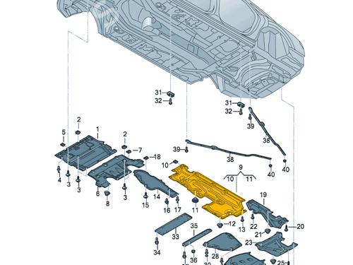 Underbody protection AUDI A8 D5 (4N2, 4N8, 4NC, 4NL) S8 TFSI Mild Hybrid quattro | BP34730954M92 - Image 5
