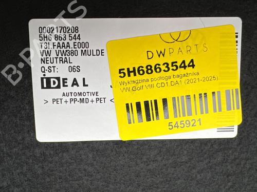Boot lining VW GOLF VIII (CD1, DA1) 2.0 TSI 4motion | BP38588815I3 - Image 5