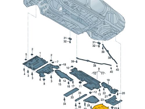Underbody protection AUDI A8 D5 (4N2, 4N8, 4NC, 4NL) S8 TFSI Mild Hybrid quattro | BP34730559M92 - Image 5