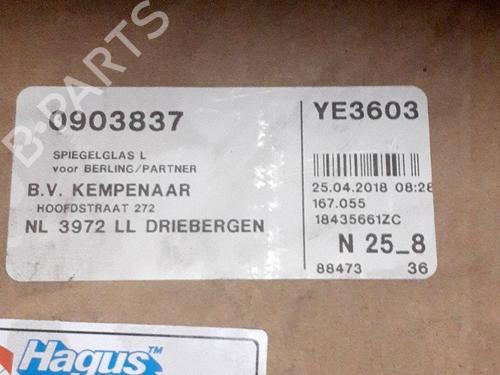 Espelho esquerdo Espelho esquerdo CITROËN BERLINGO / BERLINGO FIRST Box Body/MPV (M_) 1.1 i (MAHDZ, MBHDZ, MBHFX) (60 hp) 21910167 21910167