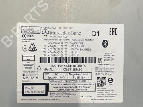 Radio MERCEDES-BENZ A-CLASS (W176) A 200 CDI / d (176.008) | BP28442276E6 - Image 4