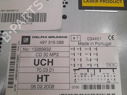 Radio OPEL ASTRA H GTC (A04) 1.7 CDTI (L08) | BP21723575E6 