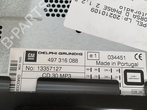 Used Radio Radio OPEL CORSA D (S07) 1.3 CDTI (L08, L68) (75 hp) 21696073 21696073