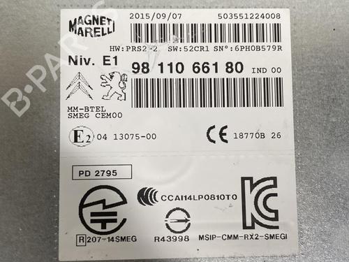 Radio PEUGEOT 208 I (CA_, CC_) 1.6 HDi / BlueHDi 75 | BP21694465E6 