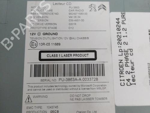 Used Radio Radio CITROËN C4 II (NC_) 1.2 THP 130 (NCHNYM, NCHNYT) (130 hp) 22032967 22032967