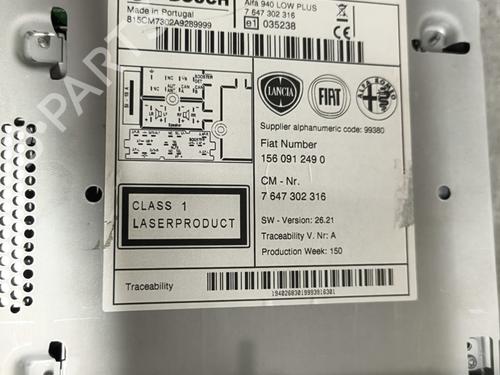 Used Radio Radio ALFA ROMEO GIULIETTA (940_) 1.4 TB (940FXA1A, 940FXT1A) (120 hp) 33051582 33051582