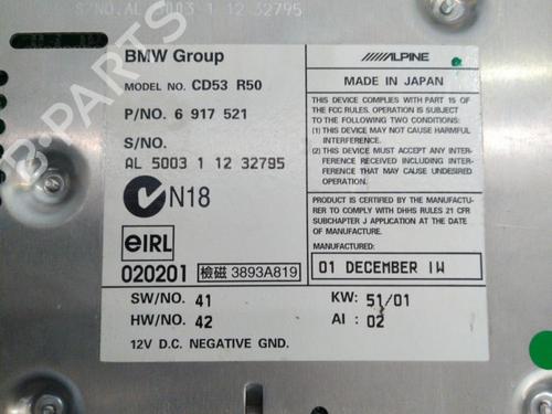 Used Radio MINI MINI (R50, R53) Cooper (116 hp) 22033013