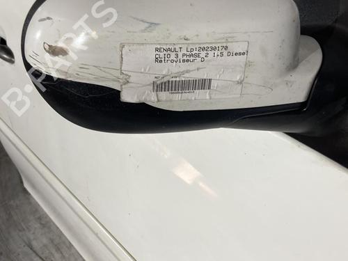 Used Right mirror RENAULT CLIO III (BR0/1, CR0/1) 1.5 dCi (BR17, CR17) (86 hp) 21707078