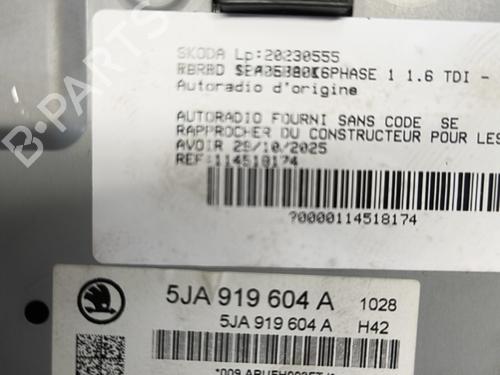 Bilradio SKODA RAPID Spaceback (NH1) 1.6 TDI | BP29997502E6 