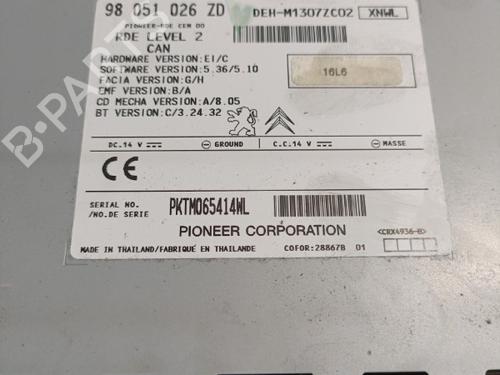 Radio PEUGEOT 208 I (CA_, CC_) 1.6 HDi / BlueHDi 75 | BP21705239E6 