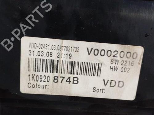 Instrument cluster VW GOLF V (1K1) 2.0 TDI 16V | BP22034212C47 