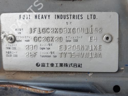 Front right window mechanism SUBARU IMPREZA Saloon (GC) 2.0 Turbo GT AWD (GC8) | BP27338605C23 