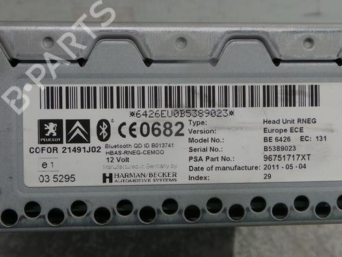 Used Radio Radio CITROËN BERLINGO Box Body/MPV (B9) 1.6 HDi 90 16V (90 hp) 39724178 39724178