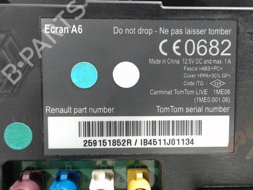Display monitor RENAULT CLIO III Grandtour (KR0/1_) 1.5 dCi | BP22325616C48 