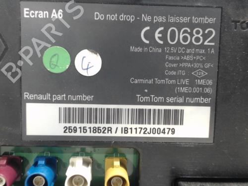 Multifunctionele display RENAULT CLIO III (BR0/1, CR0/1) 1.2 16V (BR02, BR0J, BR11, CR02, CR0J, CR11) (75 hp) 22327254
