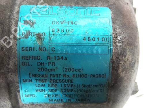 AC compressor NISSAN PRIMERA Hatchback (P10) 2.0 i | BP22135060M34 