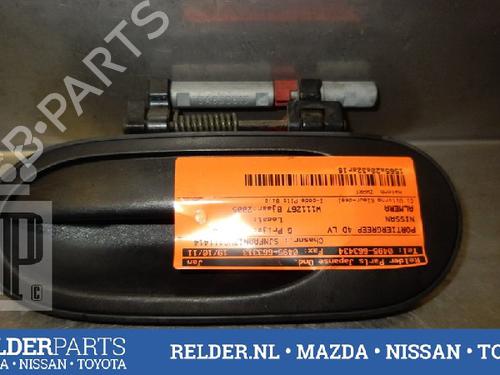 Used Front left exterior door handle NISSAN ALMERA II Hatchback (N16) 1.5 (98 hp) 22138679