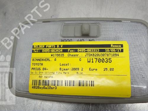 Used Interior roof light TOYOTA PRIUS Liftback (_W2_) 1.5 Hybrid (NHW20_, NHW20R) (112 hp) 22154231