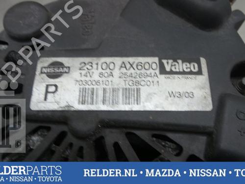 Used Alternator NISSAN MICRA III (K12) 1.2 16V (80 hp) 22153232