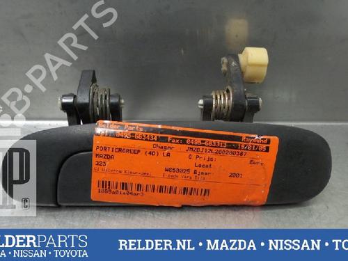 Used Rear left exterior door handle MAZDA 323 S VI Saloon (BJ) 1.5 16V (BJ5P) (88 hp) 22134258