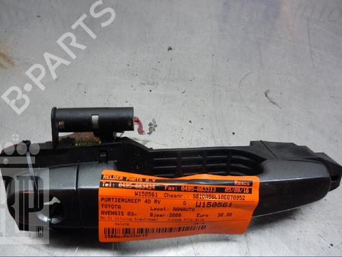 Used Front right exterior door handle TOYOTA AVENSIS (_T25_) 2.2 D-4D (ADT251_, ADT251R) (150 hp) 22151719