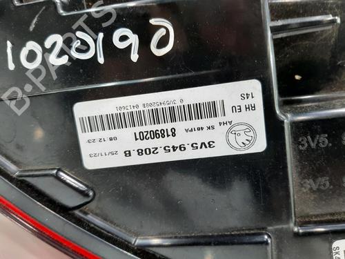 Right taillight SKODA SUPERB III (3V3) 2.0 TSI 4x4 | BP27387646C35 