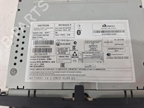 Radio DACIA SANDERO II 1.0 SCe 75 (B8JC, B8JD, B8NC) | BP31846711E6 