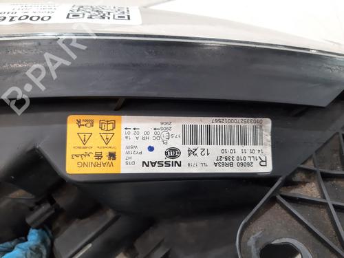 Left headlight NISSAN QASHQAI I (J10, NJ10) 1.5 dCi | BP32448762C28 