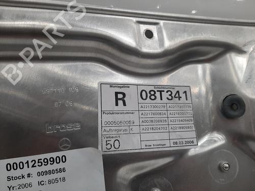 Rear right window mechanism MERCEDES-BENZ S-CLASS (W221, V221) S 350 (221.056, 221.156) | BP26834202C25 