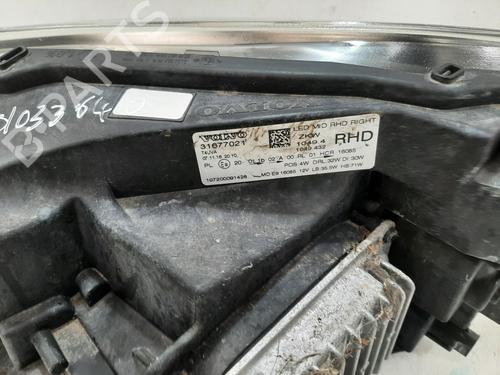 Right headlight VOLVO V40 Hatchback (525) T2 | BP30360312C29