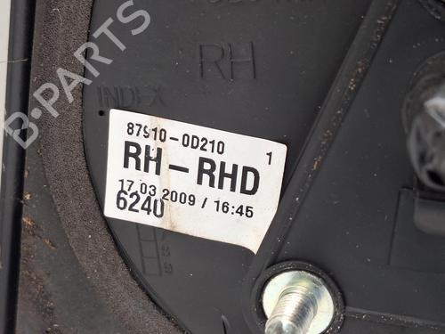Right mirror TOYOTA YARIS (_P9_) 1.0 VVT-i (KSP90_, KSP90R) | BP26774154C27 