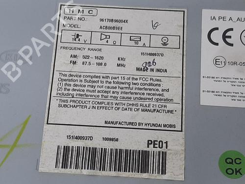 Radio HYUNDAI i10 II (BA, IA) 1.0 | BP26847248E6 