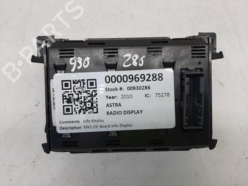 Display monitor VAUXHALL ASTRA Mk V (H) Sport Hatch (A04) 1.8 i 16V (L08) | BP26795259C48 