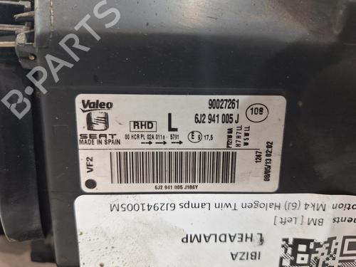 Left headlight SEAT IBIZA IV (6J5, 6P1) 1.4 | BP31597050C28