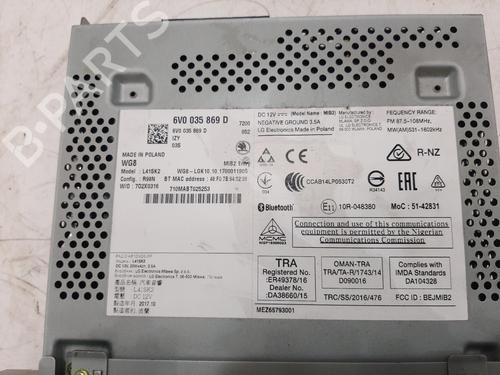 Radio SKODA FABIA III (NJ3) 1.0 | BP29471813E6 