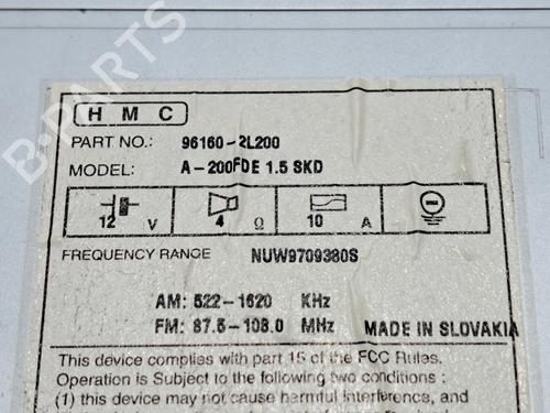 Radio HYUNDAI i30 (FD) 1.4 | BP30259904E6 