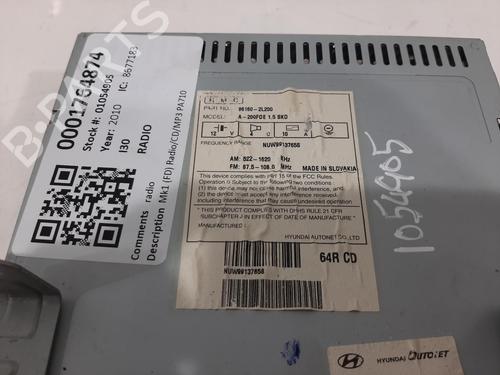 Radio HYUNDAI i30 (FD) 1.4 | BP36986031E6 - Image 3