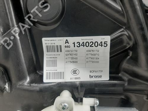 Front left window mechanism MERCEDES-BENZ A-CLASS (W177) A 200 (177.087) | BP26775190C22 