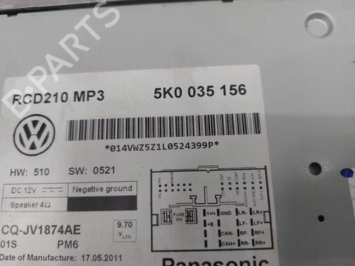 Radio VW GOLF VI (5K1) 1.2 TSI | BP26838013E6