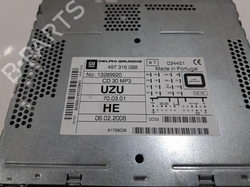Sistema audio VAUXHALL CORSA Mk III (D) (S07) 1.2 i 16V (L08) | BP28311679E6 