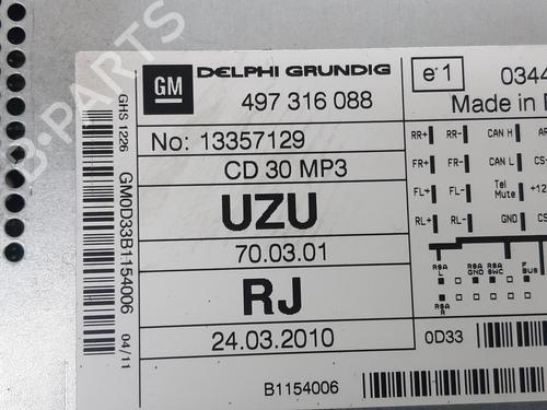 Radio VAUXHALL CORSA Mk III (D) (S07) 1.2 i 16V (L08) | BP26828080E6 