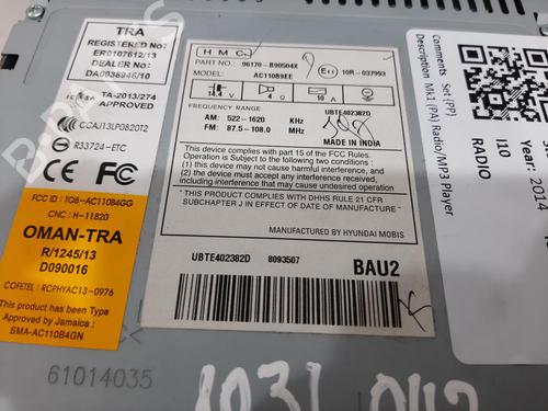 Radio HYUNDAI i10 II (BA, IA) 1.0 | BP29989041E6