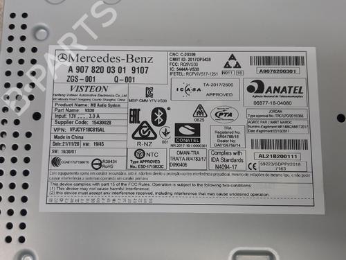 Radio MERCEDES-BENZ SPRINTER 3,5-t Van (B907, B910) eSPRINTER (910.633) | BP26805042E6