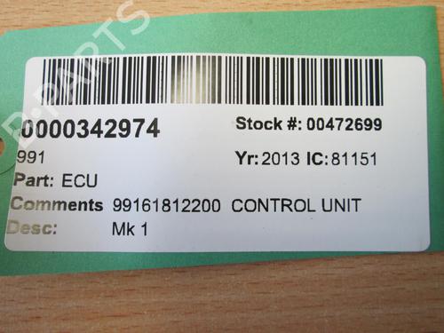 Used Control unit PORSCHE 911 (991) 3.8 Turbo S (560 hp) 26744615