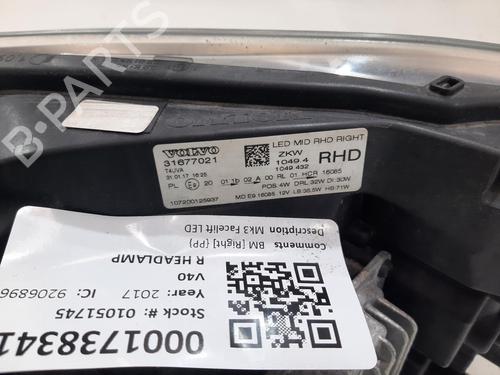 Right headlight VOLVO V40 Hatchback (525) T3 | BP36384017C29 - Image 3