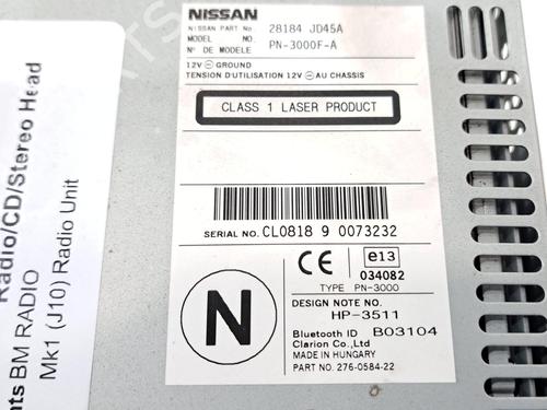 Radio NISSAN QASHQAI I (J10, NJ10) 1.5 dCi | BP29237245E6 
